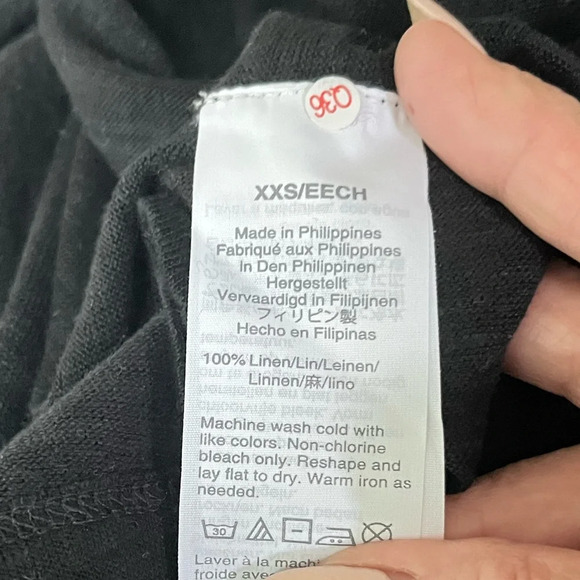 J.Crew 100% linen v neck short sleeve tee size XXS NWT - Picture 10 of 10